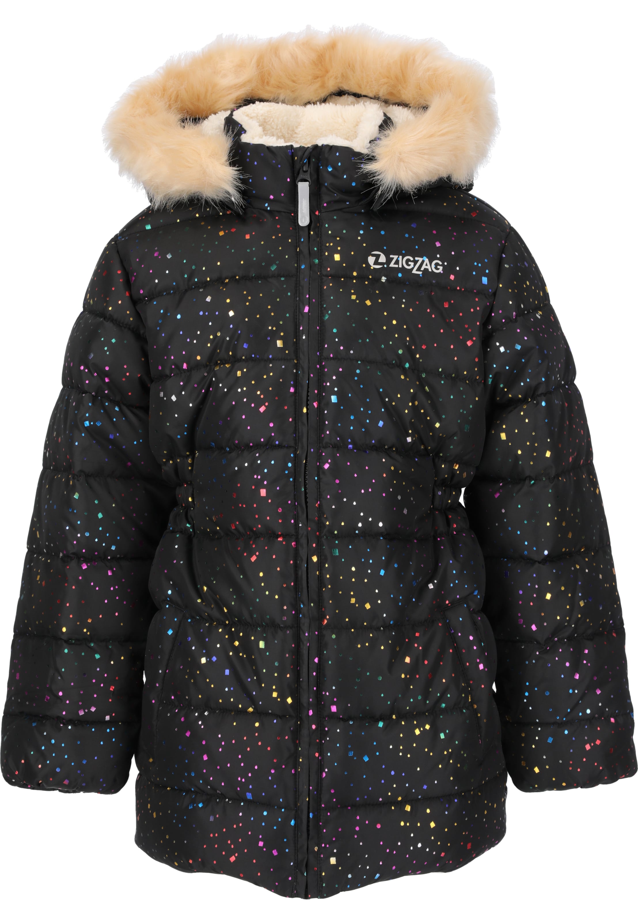 ZigZag Winter jacket 'Astrid' in Black: front