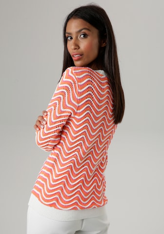 Aniston SELECTED Pullover in Orange