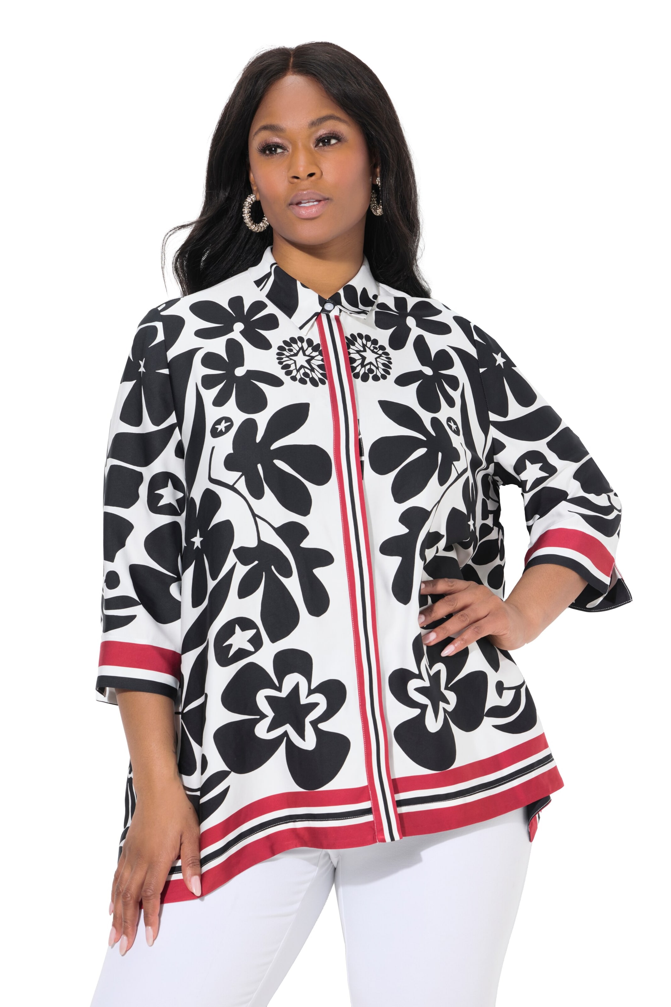 Ulla Popken Blouse in White: front