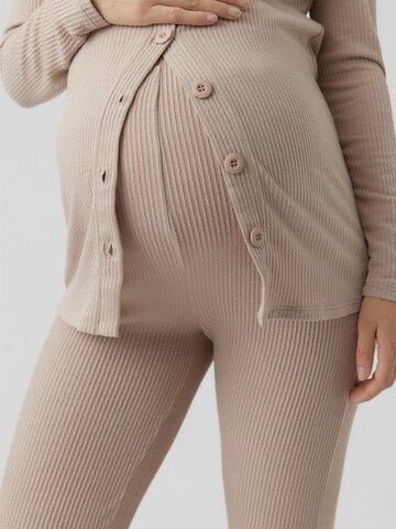 Vero Moda Maternity - Regular Calças 'BRENDY' em bege