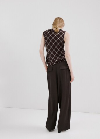 MANGO Wide leg Pants in Brown
