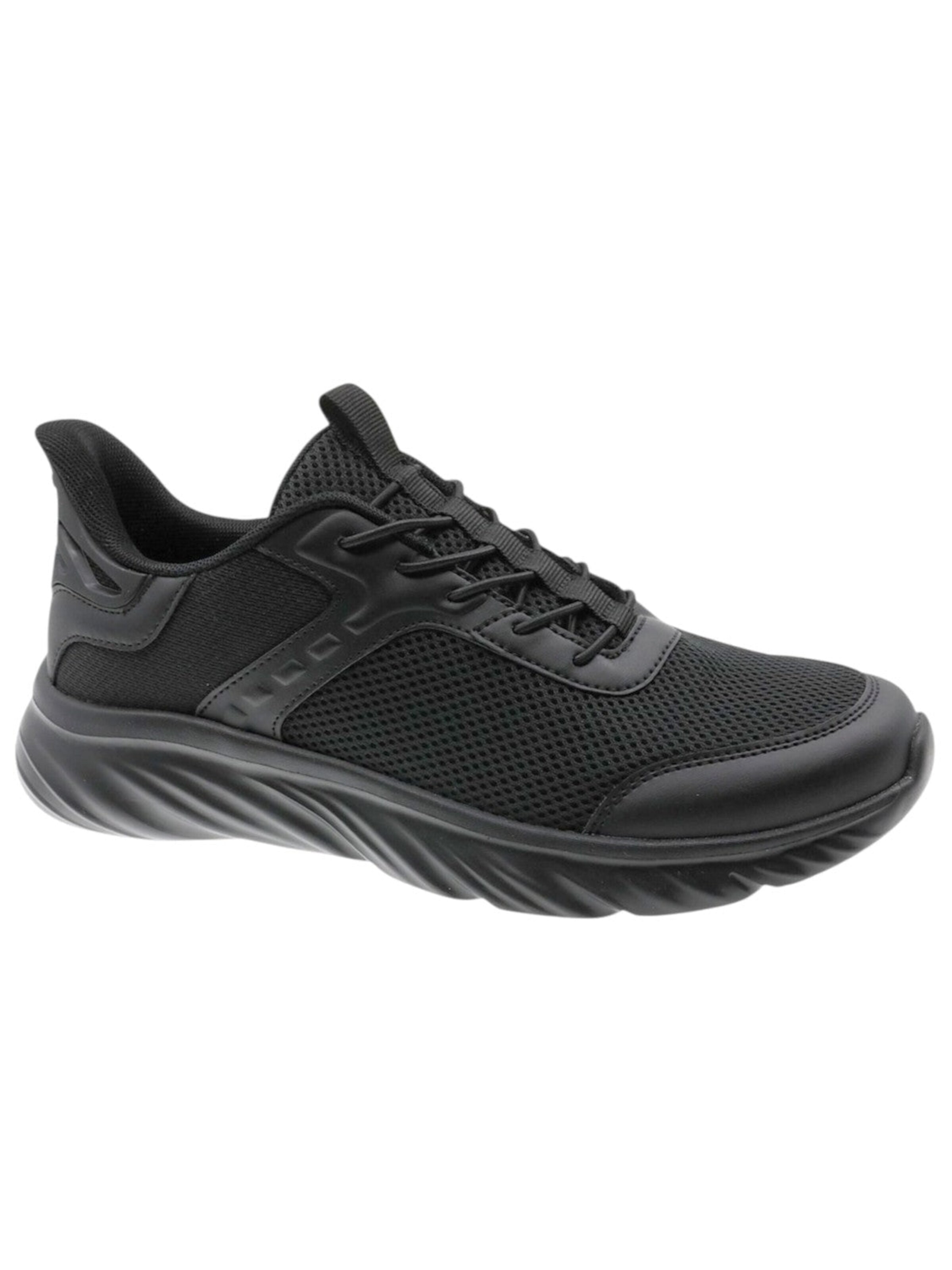 Scarpa stringata sportiva di Beppi in nero: frontale