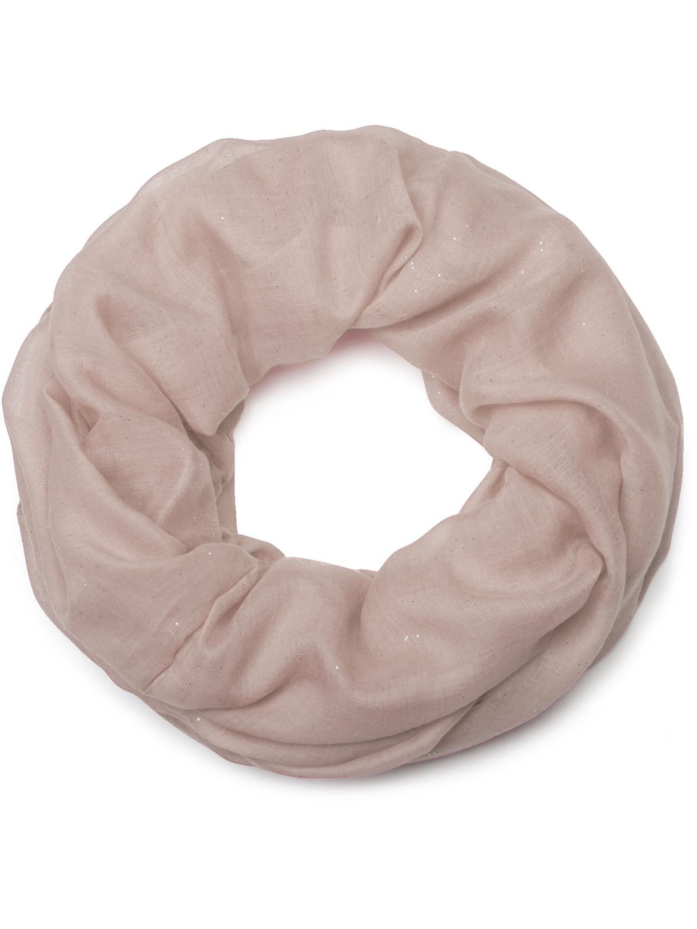 styleBREAKER Schlauchschal 'Loop mit Glitzer unifarben'‌‌‌‌‌‌‌‌‌‌ in Pink: Vorderseite
