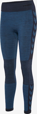 Hummel Skinny Sporthose in Blau