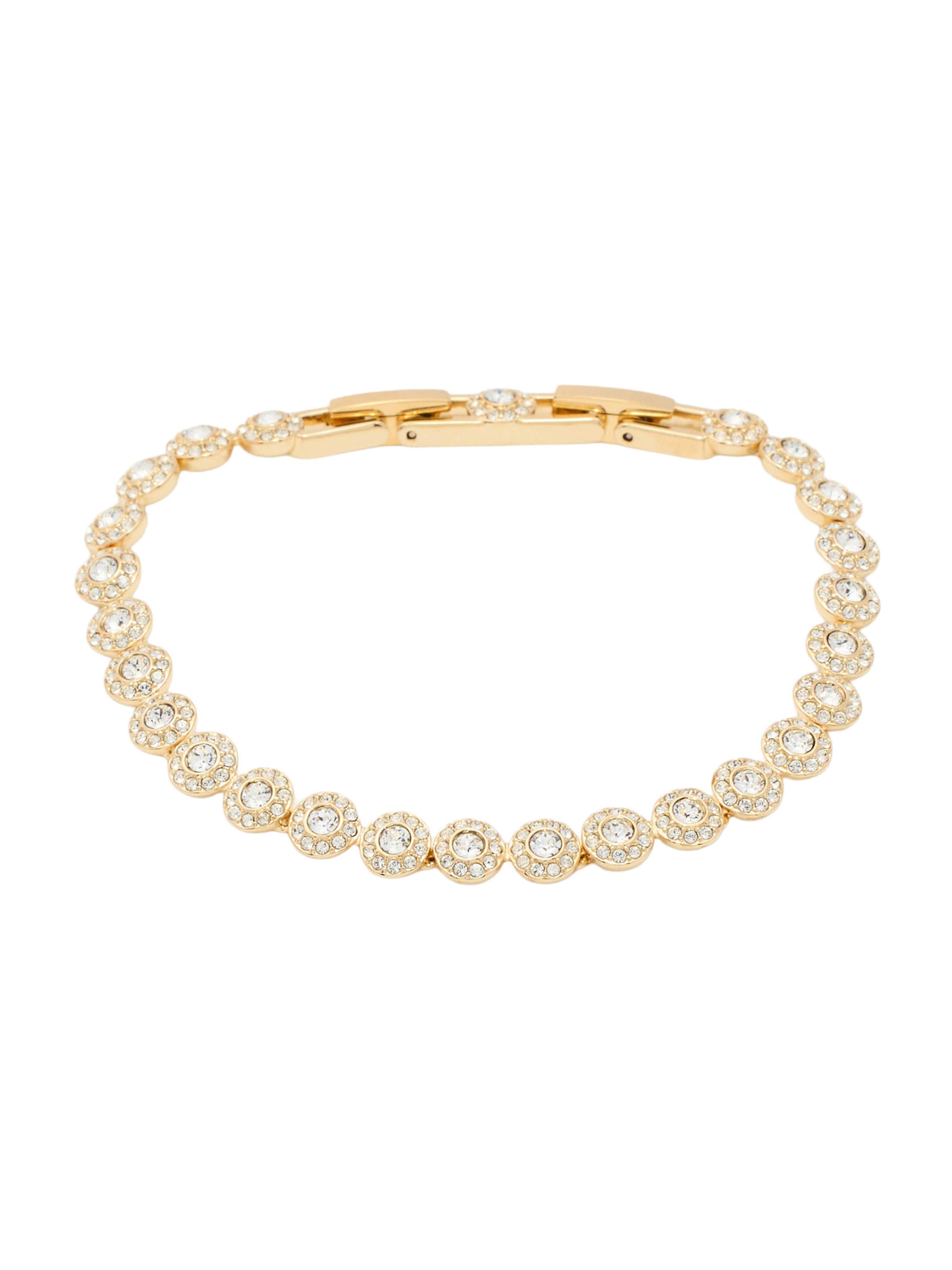 Swarovski - Pulseira em ouro: frente
