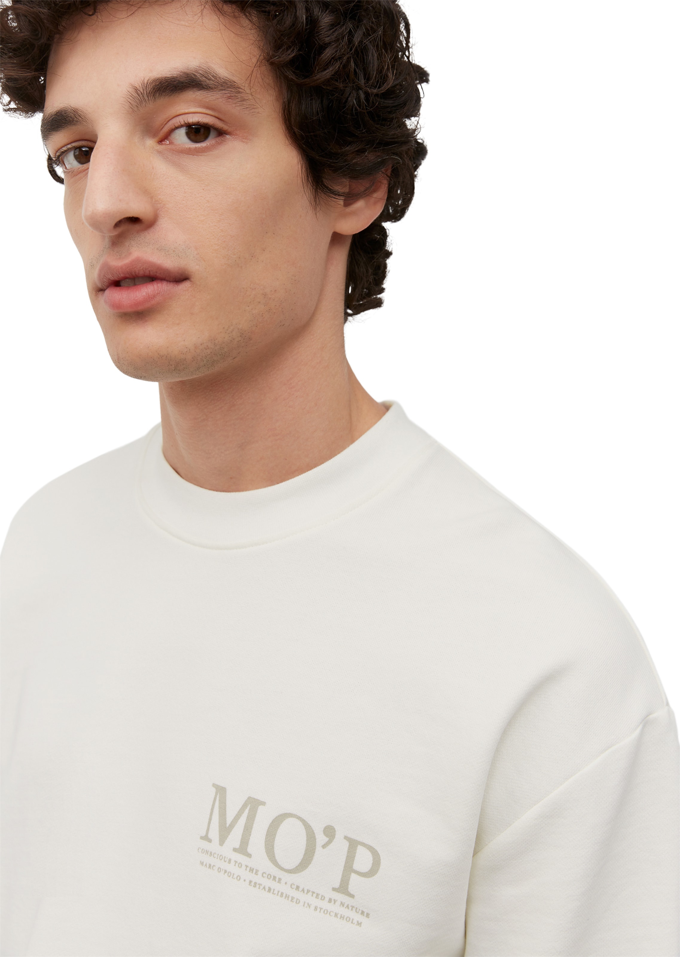 Männer Große Größen Marc O'Polo Sweatshirt in Weiß - PK21857