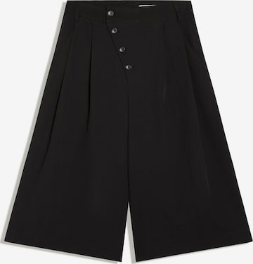 Pantalon à pince Bershka en noir : devant
