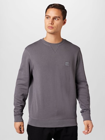 Sweat-shirt 'Westart' BOSS en gris : devant