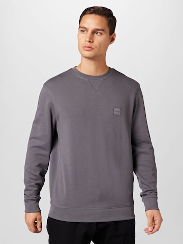 BOSS Orange Sweatshirt 'Westart' in Grijs: voorkant