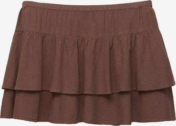 Pull&BearSuknja - smeđa boja: prednji dio