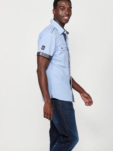 KOROSHI Regular fit Button Up Shirt in Blue