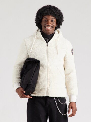 NAPAPIJRI Поларено яке 'TARALGA' в бежово: отпред