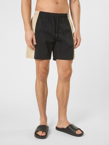 FILA Swimming shorts 'TELLARO regular blocked beach shorts' in Black: front