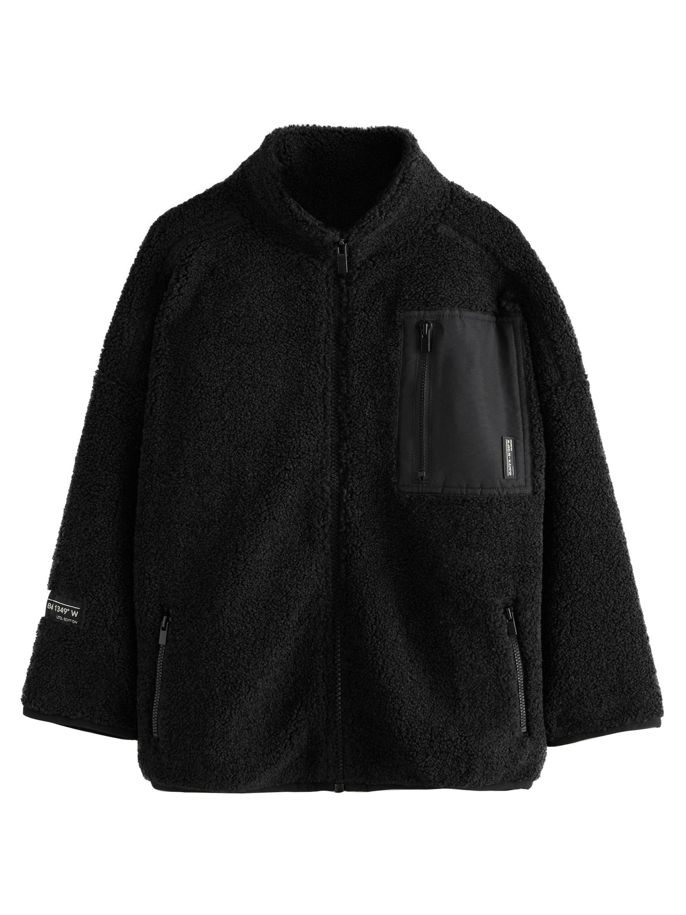 Next Fleecejakke i sort: forside