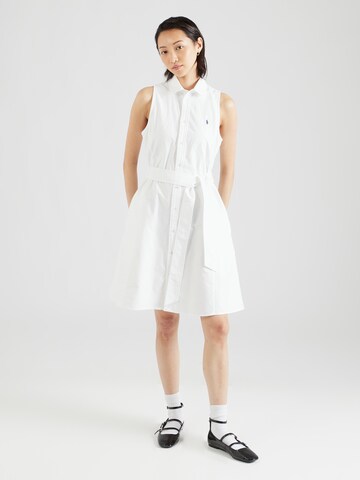 Robe-chemise Polo Ralph Lauren en blanc : devant