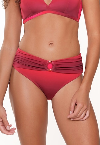 LingaDore Bikini Bottoms in Red: front