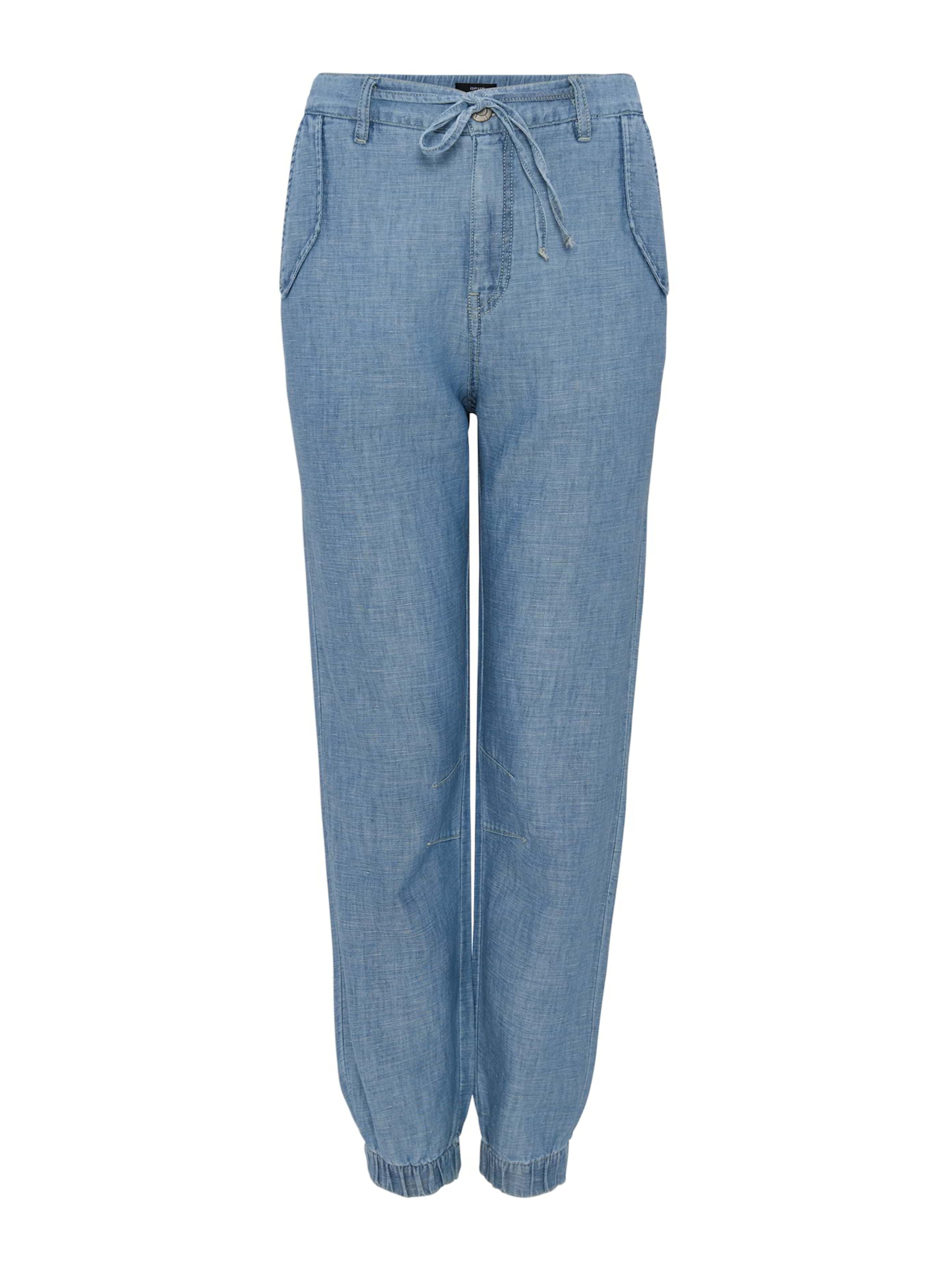 OPUS Zúžený strih Nohavice 'Matira' - Modrá: predná strana