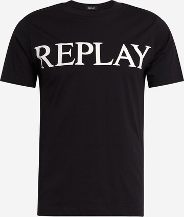 REPLAY T-shirt i svart: framsida