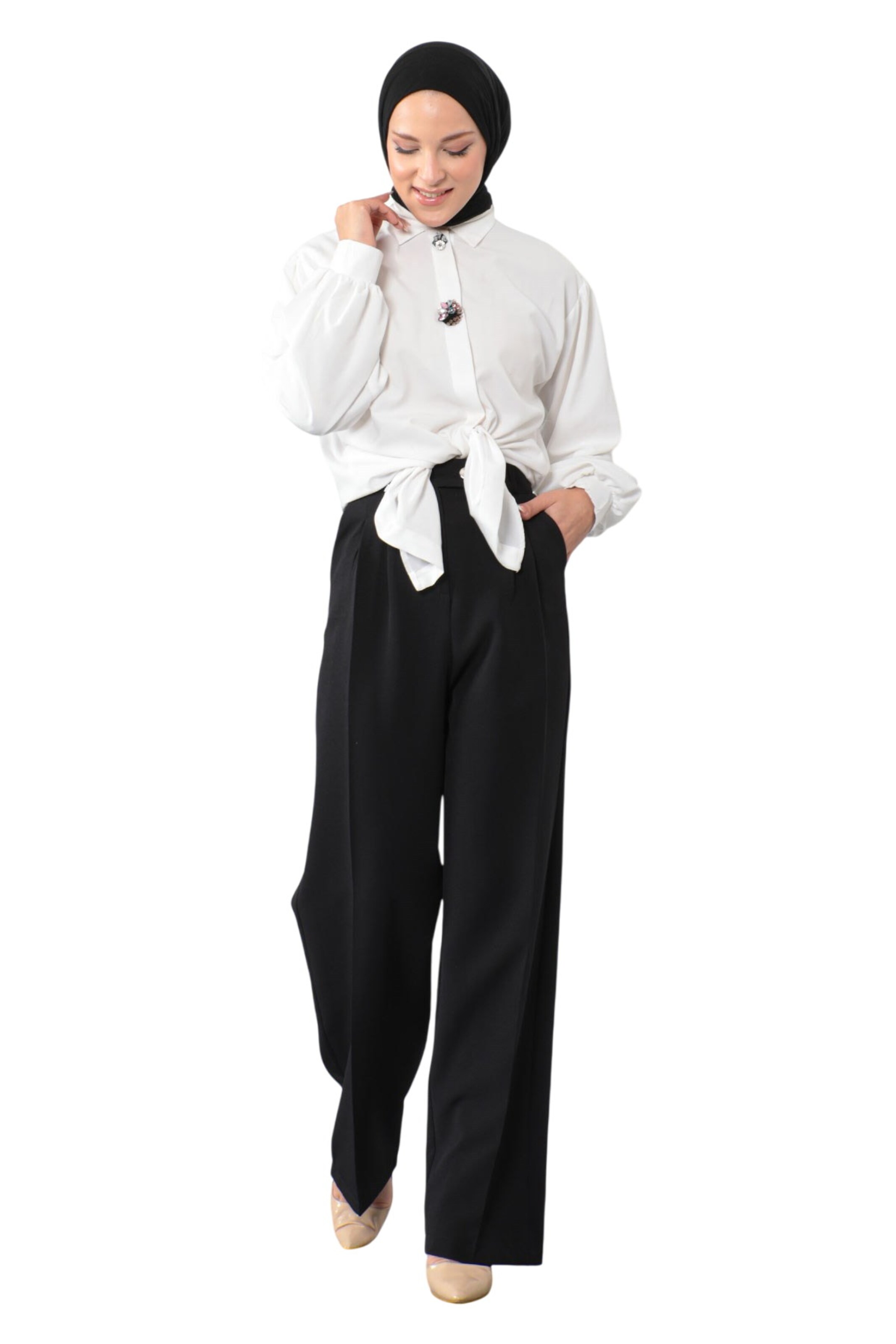 MODAMIHRAM Regular Broek in Zwart