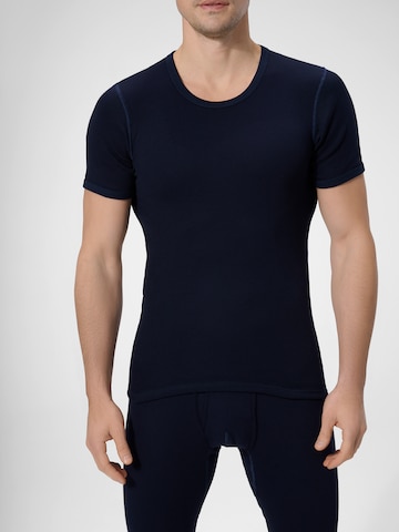 Ammann T-Shirt ' Organic Feinripp Thermo ' in Blau: Vorderseite
