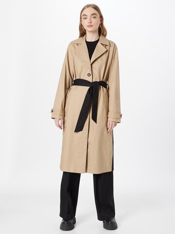 Kaffe Between-Seasons Coat 'Zina' in Brown: front