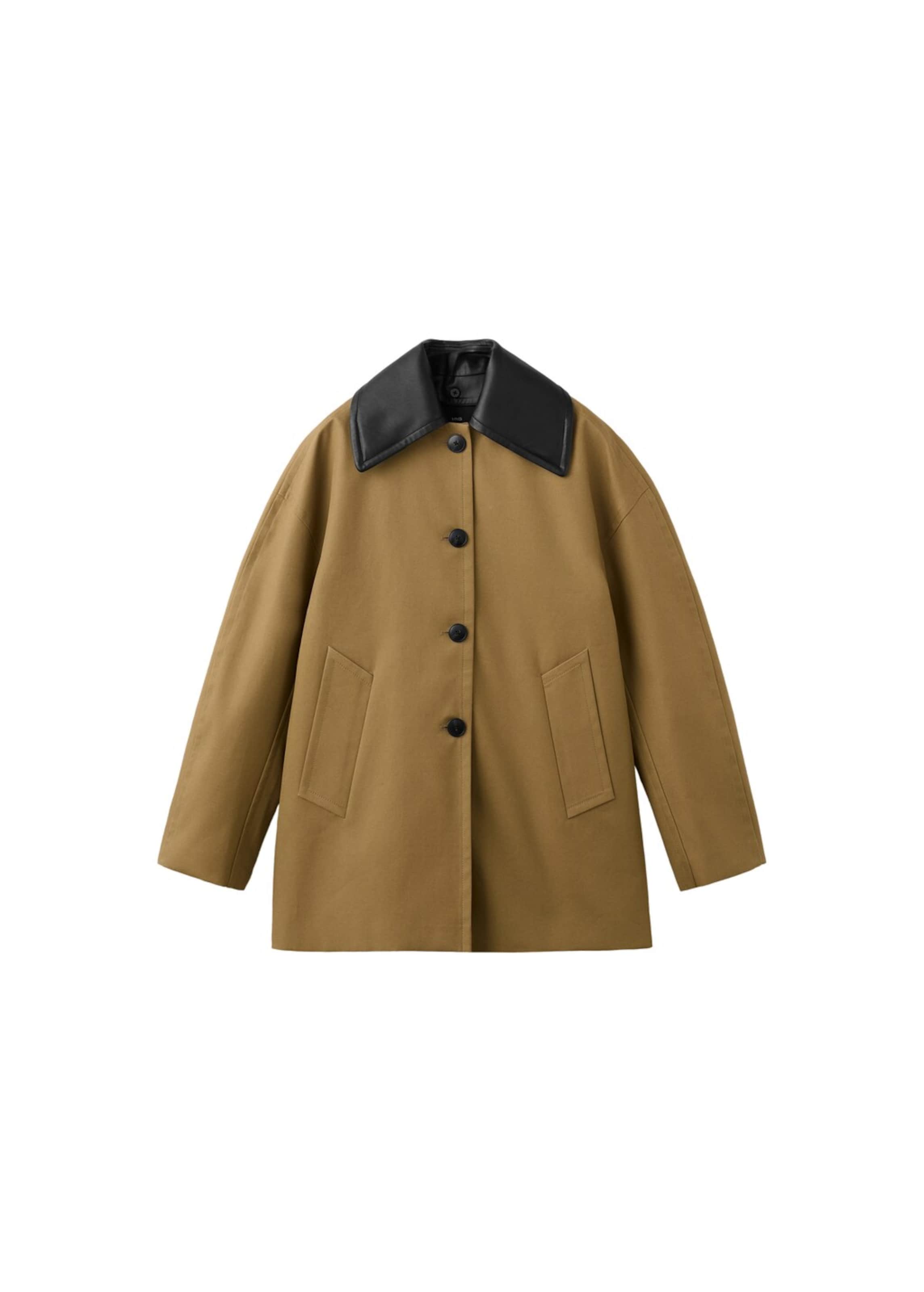 MANGO Between-Seasons Coat 'Diton' in Umbra / Black, Item view