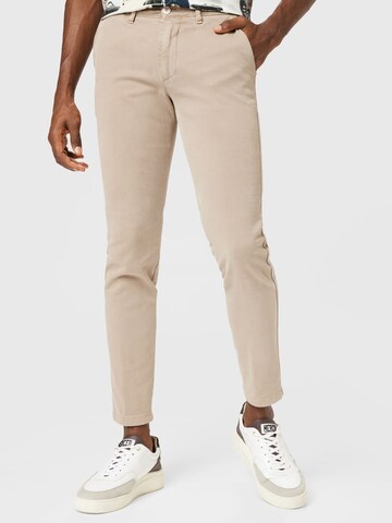 DRYKORN Slimfit Chino 'MAD' in Bruin: voorkant