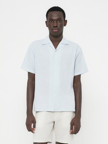 JACK & JONES Классический крой Рубашка 'JJEBREEZE' в Синий: спереди