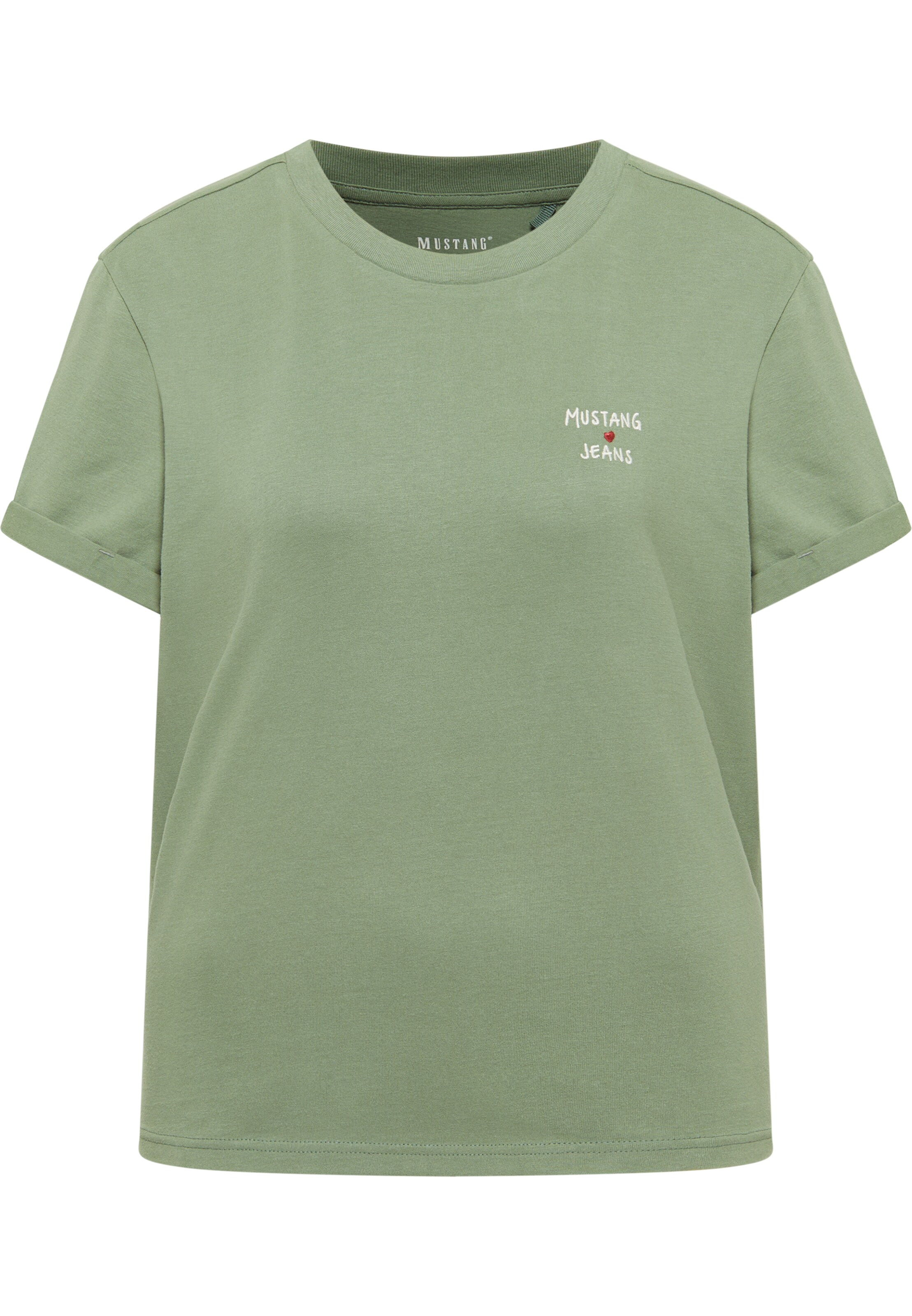 MUSTANG T-Shirt 'Monroe' in Grün: Vorderseite