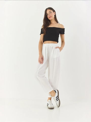 Bianco Lucci Wide leg Broek in Beige