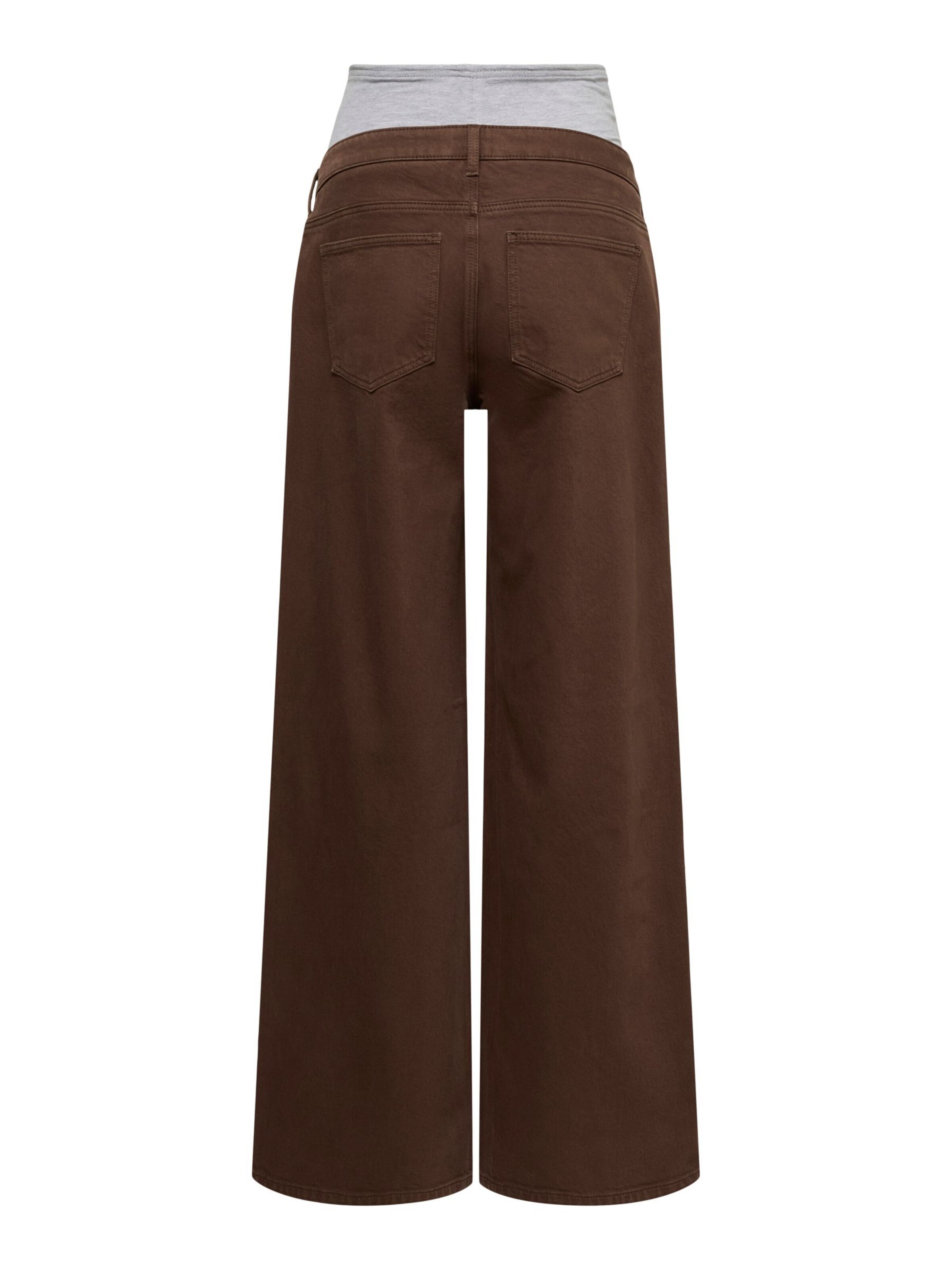 MAMALICIOUS Wide leg Jeans 'MLMAlaga' i brun
