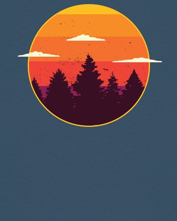 Watapparel T-Shirt ' Sunset forest ' in Blau