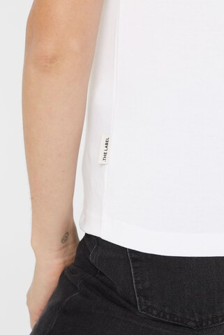 SENSES.THE LABEL Basic T-Shirt aus Interlock-Jersey in Weiß