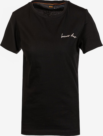 BOSS T-Shirt 'C_Elove' in Schwarz: Vorderseite