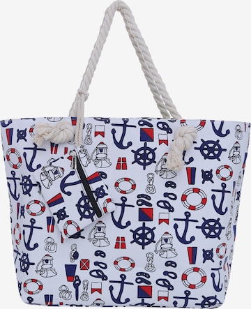 DonDon Beach Bag in White: front