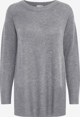 ICHI Пуловер 'KAMARA' в сиво: отпред