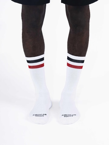 Chaussettes 'Teenage Anarchist' American Socks en blanc