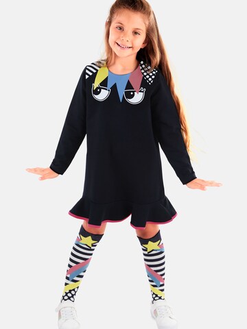 Denokids Dress 'Eyes' in Blue: front