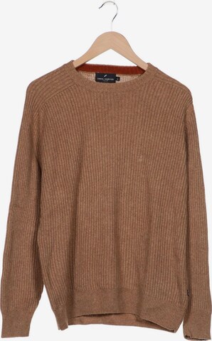 HECHTER PARIS Sweater & Cardigan in L-XL in Brown: front