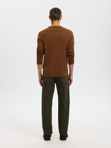 Pull-over 'SLHTRAY' SELECTED en marron