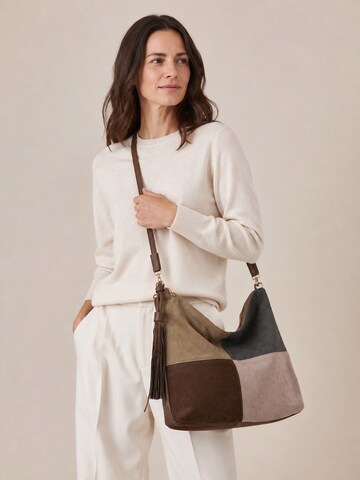 COLLEZIONE ALESSANDRO Shoulder Bag 'Patchwork' in Grey