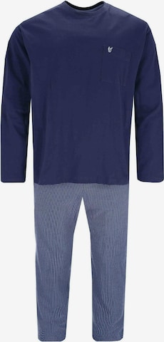 Pyjama long HAJO en bleu : devant