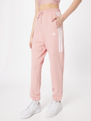 Pantalon de sport ADIDAS PERFORMANCE en rose : devant