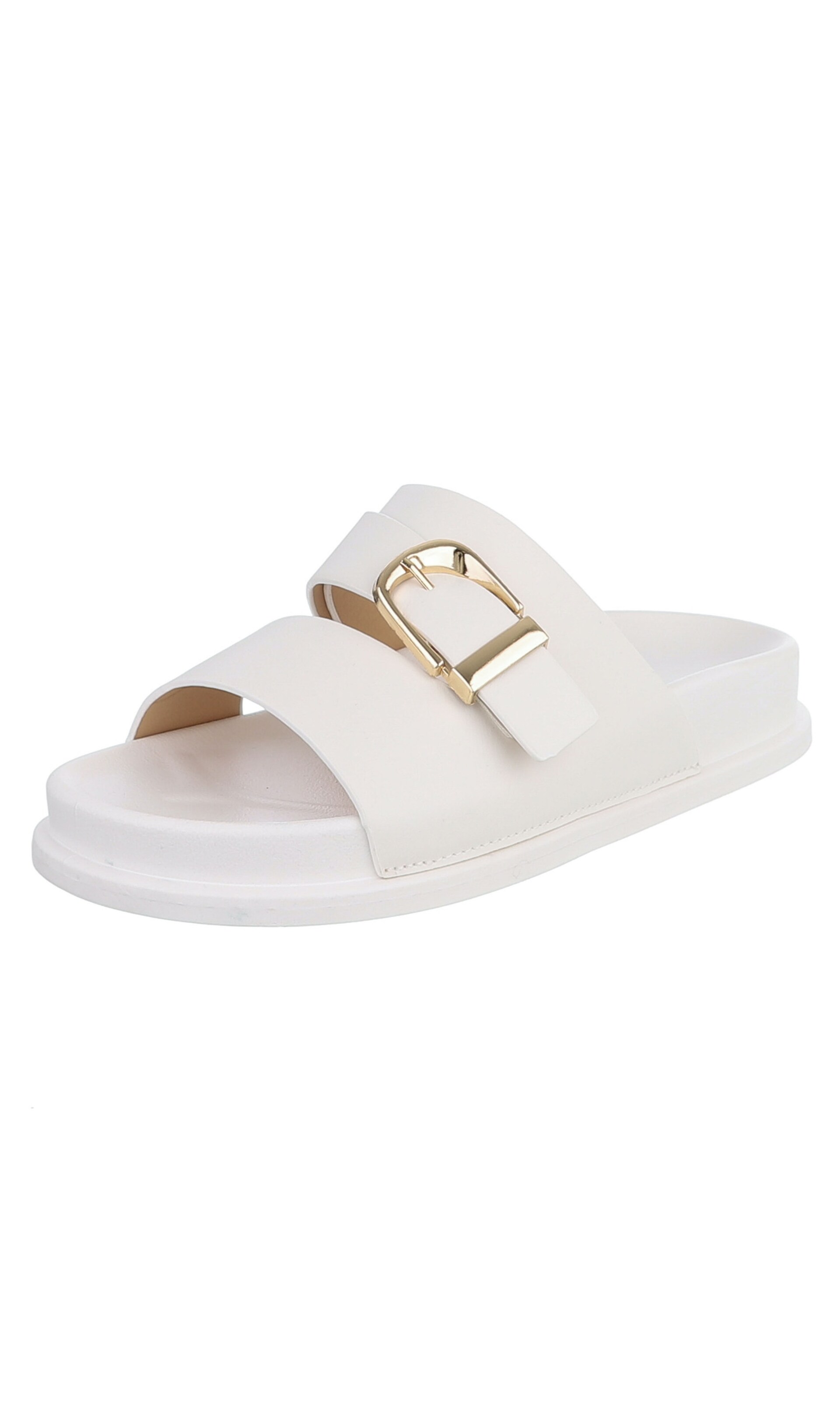 Ital-Design Mules in White: front