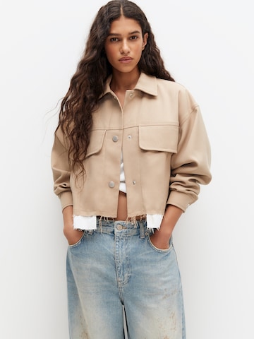 Pull&Bear Tussenjas in Beige: voorkant