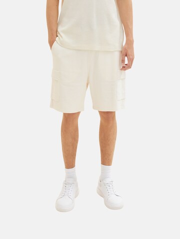 TOM TAILOR DENIM Regular Cargo Pants in White