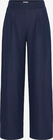 ICHI Широкий Брюки со складками 'IHKATE' в Синий: спереди