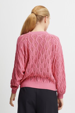 ICHI Knit Cardigan 'Marnas' in Pink