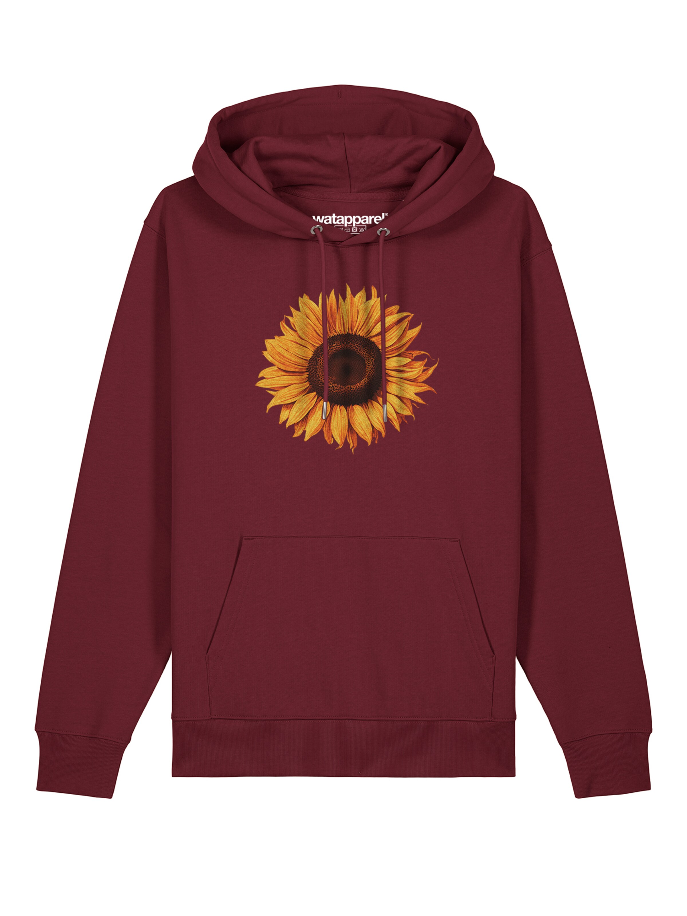 Sweat-shirt 'Sonnenblume' Watapparel en rouge : devant