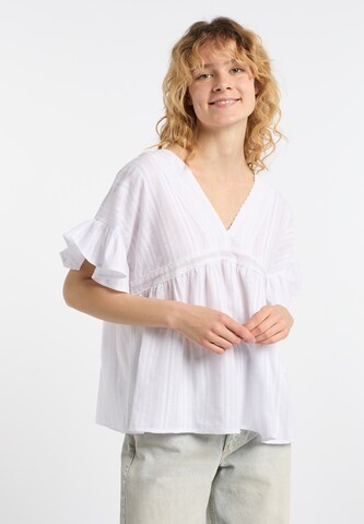 DreiMaster Vintage Bluse in Weiß: predná strana